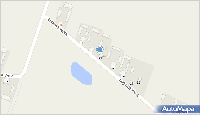 Ługowa Wola, Ługowa Wola, 16, mapa Ługowa Wola