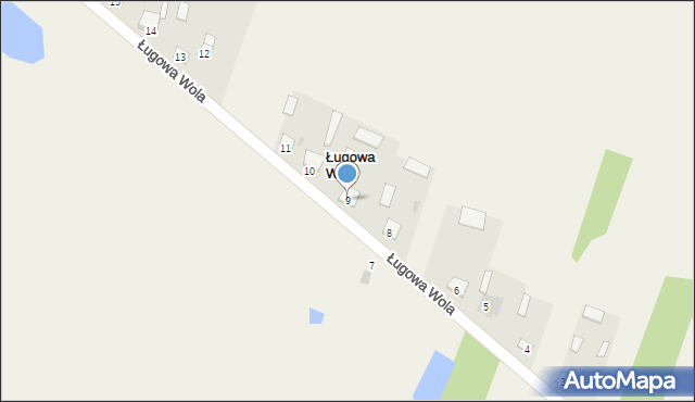 Ługowa Wola, Ługowa Wola, 9, mapa Ługowa Wola