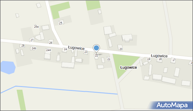 Ługowice, Ługowice, 22, mapa Ługowice