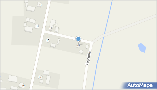 Ługowina, Ługowina, 14, mapa Ługowina