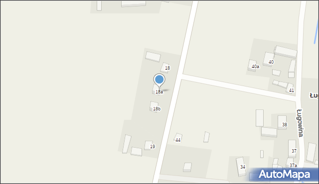 Ługowina, Ługowina, 18a, mapa Ługowina