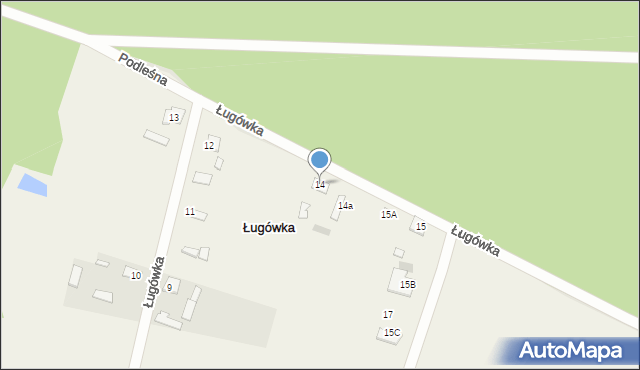 Ługówka, Ługówka, 14, mapa Ługówka