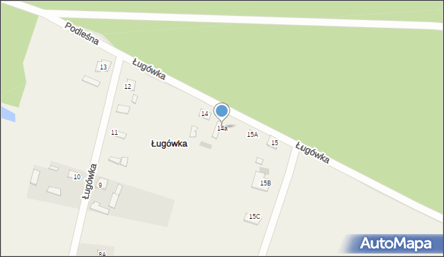 Ługówka, Ługówka, 14a, mapa Ługówka