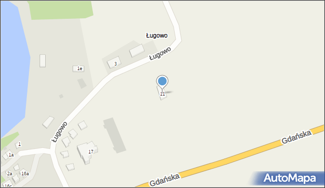 Ługowo, Ługowo, 11, mapa Ługowo