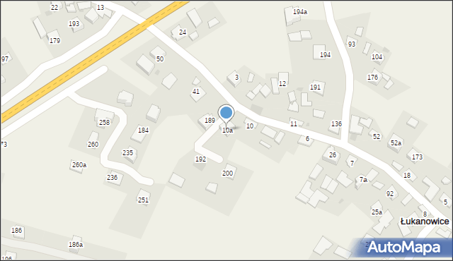 Łukanowice, Łukanowice, 10a, mapa Łukanowice