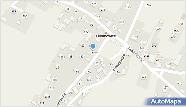 Łukanowice, Łukanowice, 21, mapa Łukanowice