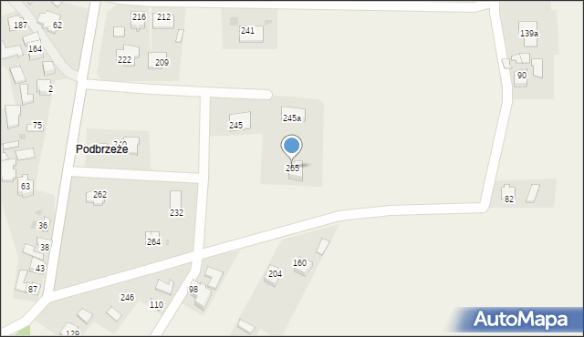Łukanowice, Łukanowice, 265, mapa Łukanowice