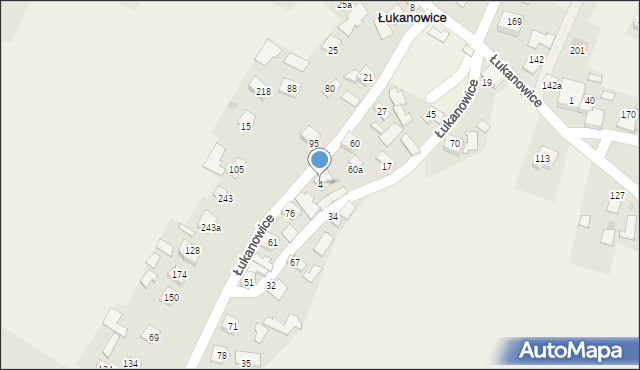 Łukanowice, Łukanowice, 4, mapa Łukanowice