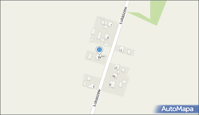 Łukaszew, Łukaszew, 8a, mapa Łukaszew