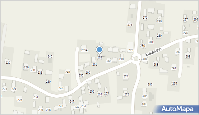 Łukawiec, Łukawiec, 263, mapa Łukawiec
