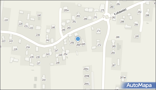 Łukawiec, Łukawiec, 264, mapa Łukawiec