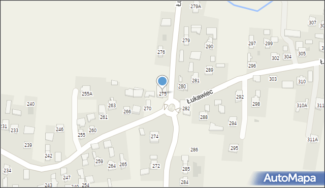 Łukawiec, Łukawiec, 275, mapa Łukawiec