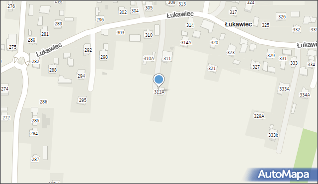 Łukawiec, Łukawiec, 311A, mapa Łukawiec