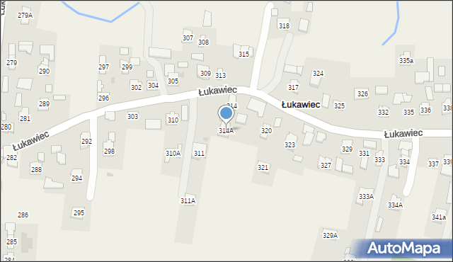 Łukawiec, Łukawiec, 314A, mapa Łukawiec