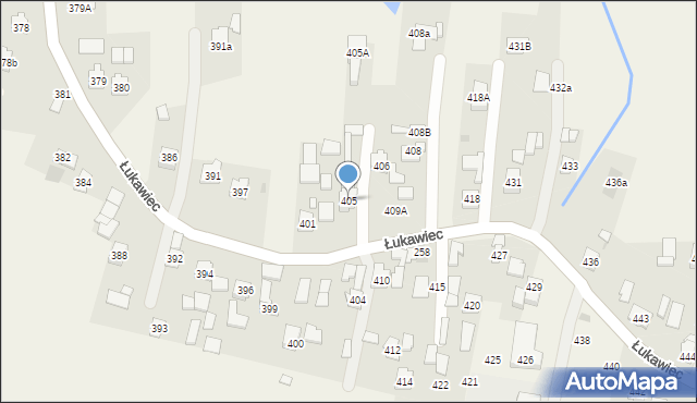 Łukawiec, Łukawiec, 405, mapa Łukawiec
