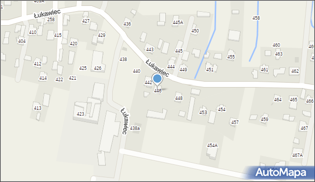 Łukawiec, Łukawiec, 446, mapa Łukawiec