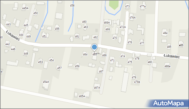 Łukawiec, Łukawiec, 465, mapa Łukawiec