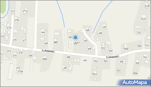 Łukawiec, Łukawiec, 490, mapa Łukawiec