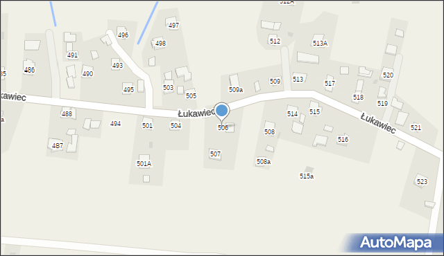 Łukawiec, Łukawiec, 506, mapa Łukawiec