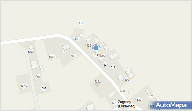 Łukawiec, Łukawiec, 614, mapa Łukawiec