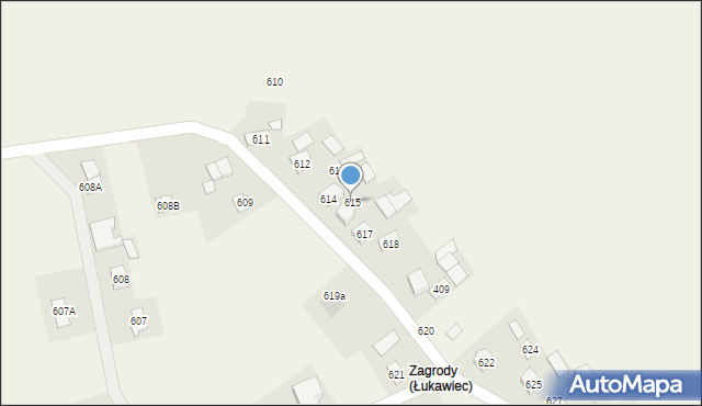 Łukawiec, Łukawiec, 615, mapa Łukawiec