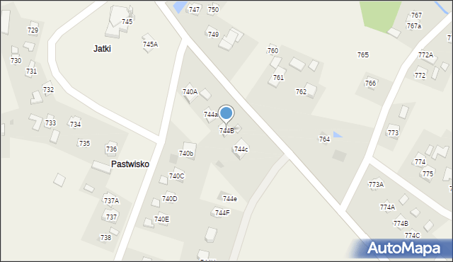 Łukawiec, Łukawiec, 744B, mapa Łukawiec