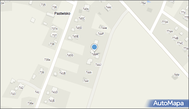 Łukawiec, Łukawiec, 744H, mapa Łukawiec