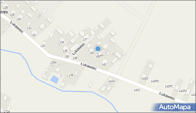 Łukawiec, Łukawiec, 141, mapa Łukawiec
