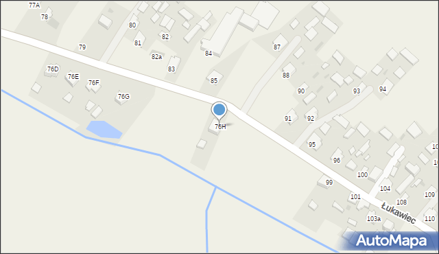 Łukawiec, Łukawiec, 76H, mapa Łukawiec