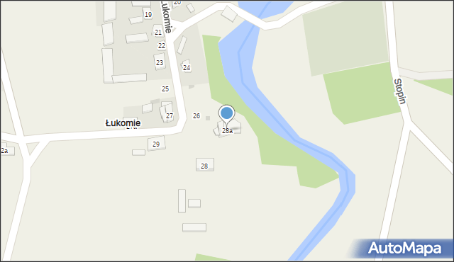 Łukomie, Łukomie, 28a, mapa Łukomie