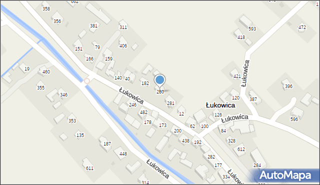 Łukowica, Łukowica, 280, mapa Łukowica