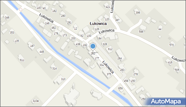 Łukowica, Łukowica, 282, mapa Łukowica