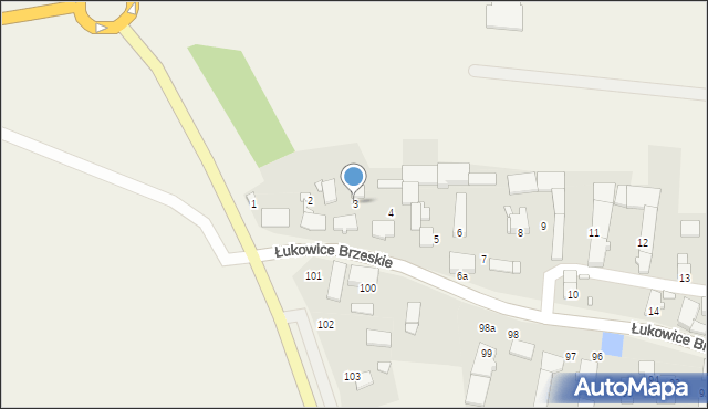 Łukowice Brzeskie, Łukowice Brzeskie, 3, mapa Łukowice Brzeskie