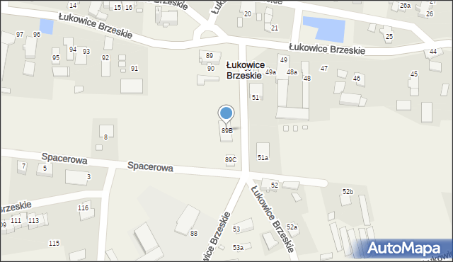 Łukowice Brzeskie, Łukowice Brzeskie, 89B, mapa Łukowice Brzeskie