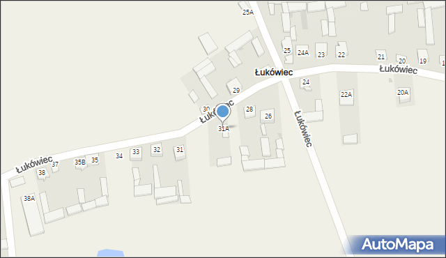 Łukówiec, Łukówiec, 31A, mapa Łukówiec