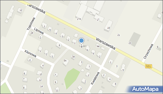 Łukta, Łukowa, 8, mapa Łukta