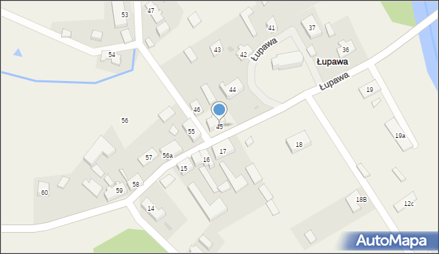 Łupawa, Łupawa, 45, mapa Łupawa