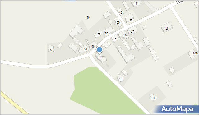 Łupawa, Łupawa, 14, mapa Łupawa