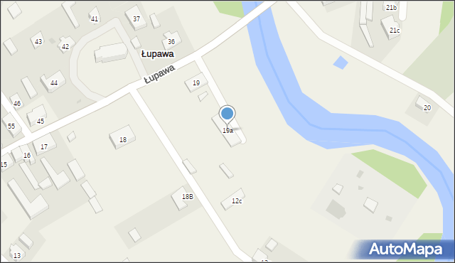 Łupawa, Łupawa, 19a, mapa Łupawa