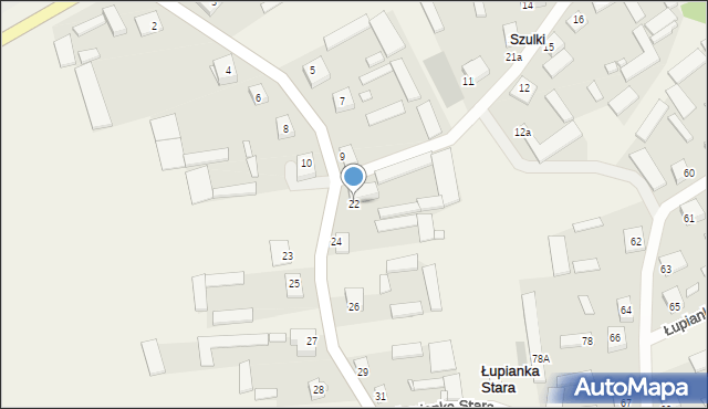 Łupianka Stara, Łupianka Stara, 22, mapa Łupianka Stara