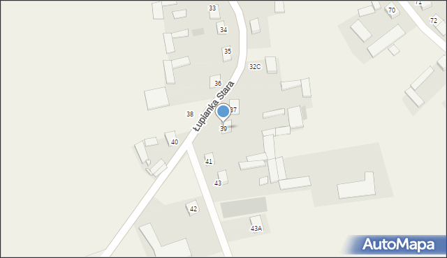 Łupianka Stara, Łupianka Stara, 39, mapa Łupianka Stara