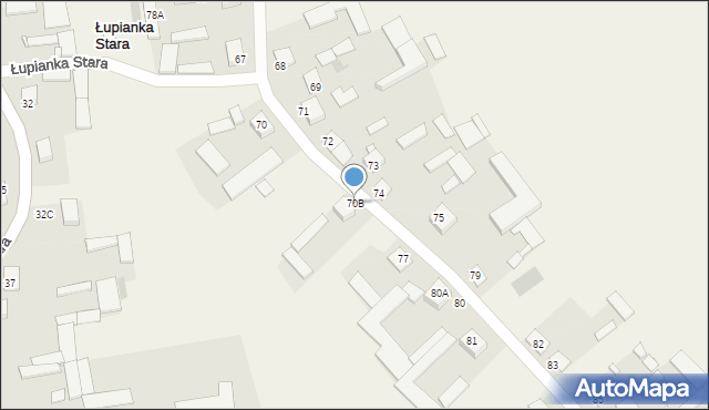 Łupianka Stara, Łupianka Stara, 70B, mapa Łupianka Stara