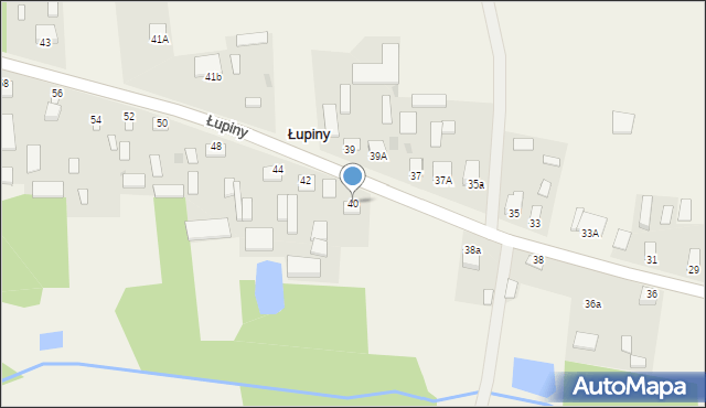 Łupiny, Łupiny, 40, mapa Łupiny