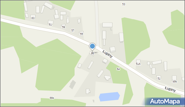 Łupiny, Łupiny, 66, mapa Łupiny