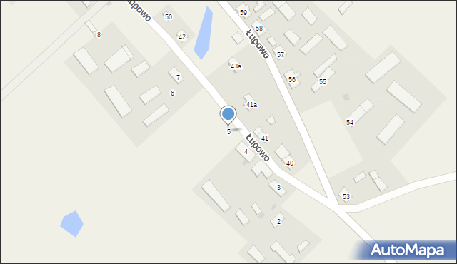 Łupowo, Łupowo, 5, mapa Łupowo