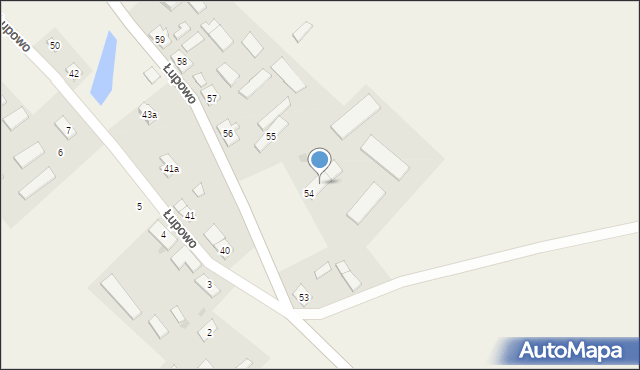 Łupowo, Łupowo, 54a, mapa Łupowo