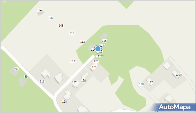 Łupstych, Łupstych, 121, mapa Łupstych