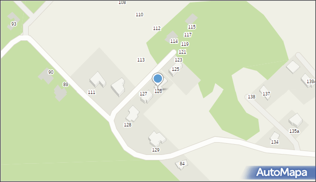 Łupstych, Łupstych, 126, mapa Łupstych