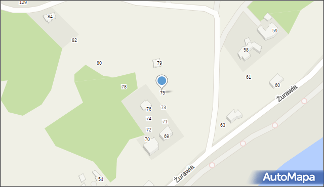 Łupstych, Łupstych, 75, mapa Łupstych