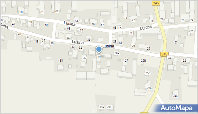 Lusina, Lusina, 29, mapa Lusina